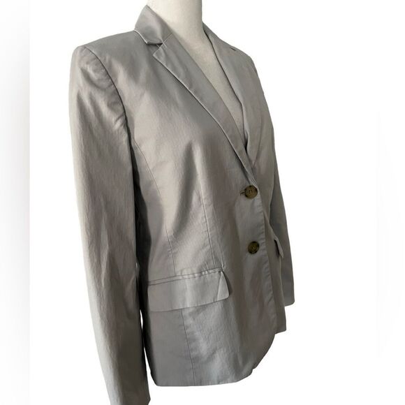 J Crew Suiting gray cotton blend blazer size 8. - Picture 5 of 6
